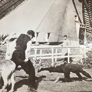 Vintage 1959 Movie Still "A Dog Of Flanders" 7x9 Black & White Fight Scene Photo